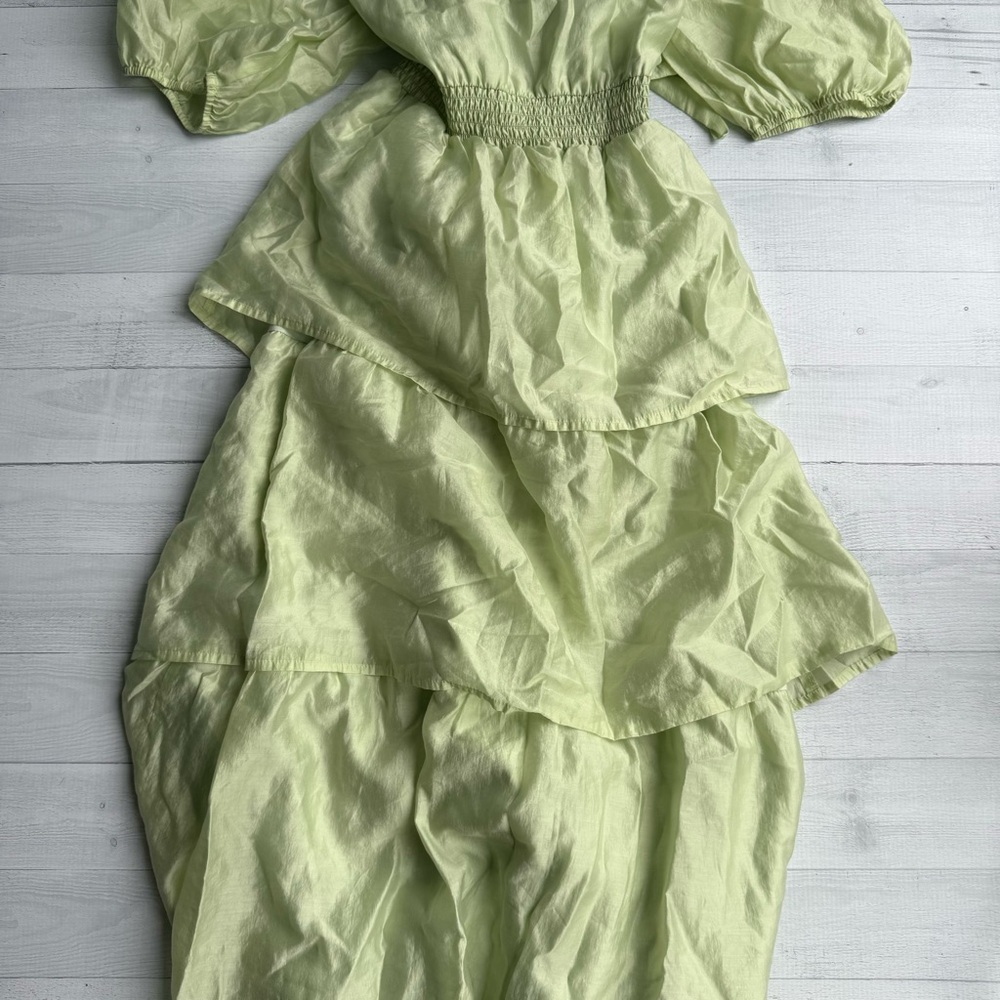 Wayf Tiered Midi Dress Mint Size M - Picture 14 of 14